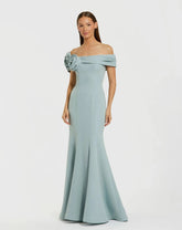 Off The Shoulder Crepe Mermaid Gown