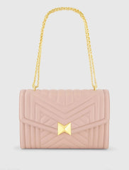 Quilted Napa Leather Handbag With Gold Hardware