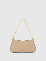 Small Gold Strap Nappa Leather Shoulder Bag